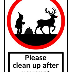 Please Clean Up After Your Pet Sign Christmas Card