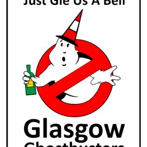 Glasgow Ghostbusters Sign Print (Mounted Size 10 Inch By 12 Inch)