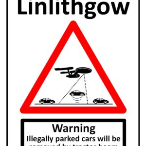Linlithgow Parking Sign Print (Mounted Size 10 Inch By 12 Inch)
