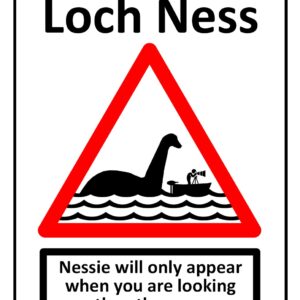 Welcome To Loch Ness Sign Print (Mounted Size 10 Inch By 12 Inch)