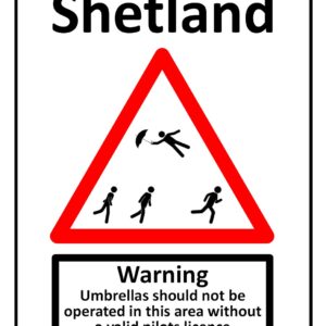 Welcome To Shetland Sign Print (Mounted Size 10 Inch By 12 Inch)