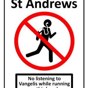 Welcome To St Andrews Sign Print (Mounted Size 10 Inch By 12 Inch)