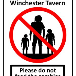 Welcome To The Winchester Tavern Sign Print (Mounted Size 10 Inch By 12 Inch)