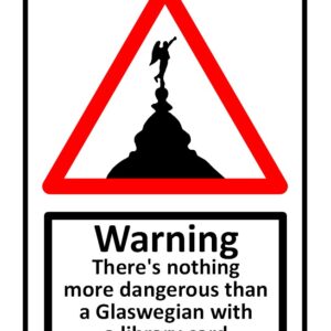 Govanhill Library Road Sign Sticker (7cm by 10cm)