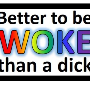 Better To Be Woke Slogan Sticker (9cm by 6.5cm)