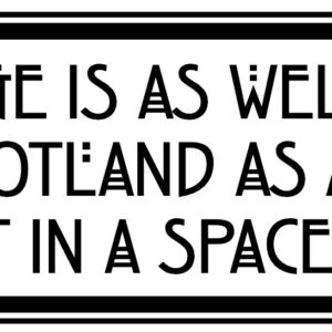 Farage Spacesuit Slogan Sticker (20cm by 7.2cm)