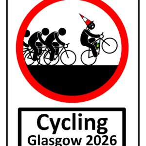 Glasgow 2026 Cycling Print (Mounted Size 10 Inch By 12 Inch)