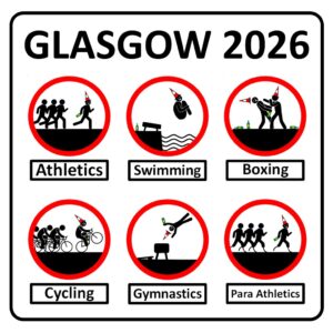 Limited Edition Glasgow 2026 Print (Mounted Size 12 Inch By 12 Inch)