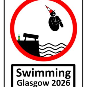 Glasgow 2026 Swimming Print (Mounted Size 10 Inch By 12 Inch)