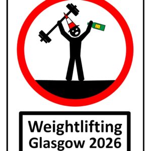Glasgow 2026 Weightlifting Print (Mounted Size 10 Inch By 12 Inch)